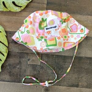 Blackbough Floral Bucket Hat - Pink and Green